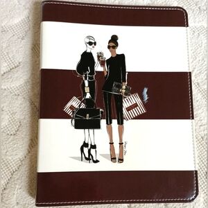 ICONIC "HENRY BENDEL" VINYL 9 X 7 DIARY COVER. BEAUTIFUL SHOPPER GRAPHICS!